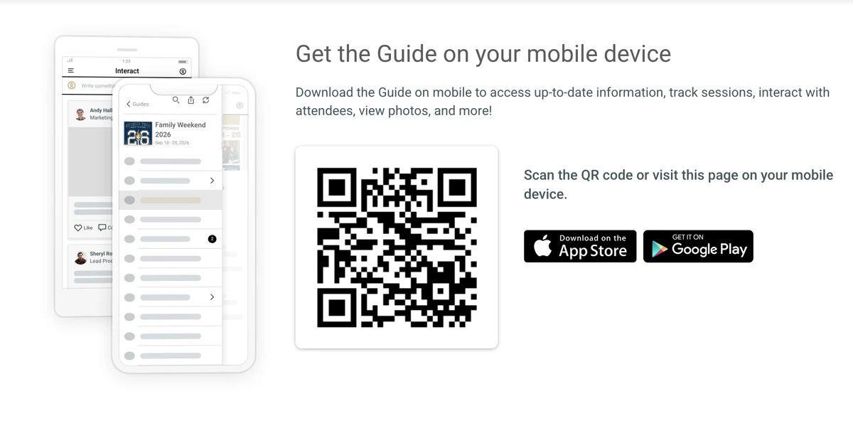 Instructions for downloading an app using a QR code.